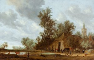 La Sosta alla Locanda da Salomon van Ruisdael or Ruysdael